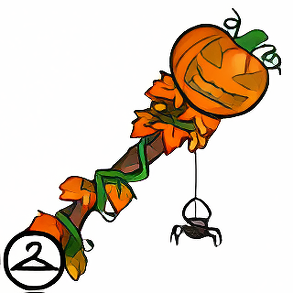 Autumn Jack O Lantern Staff