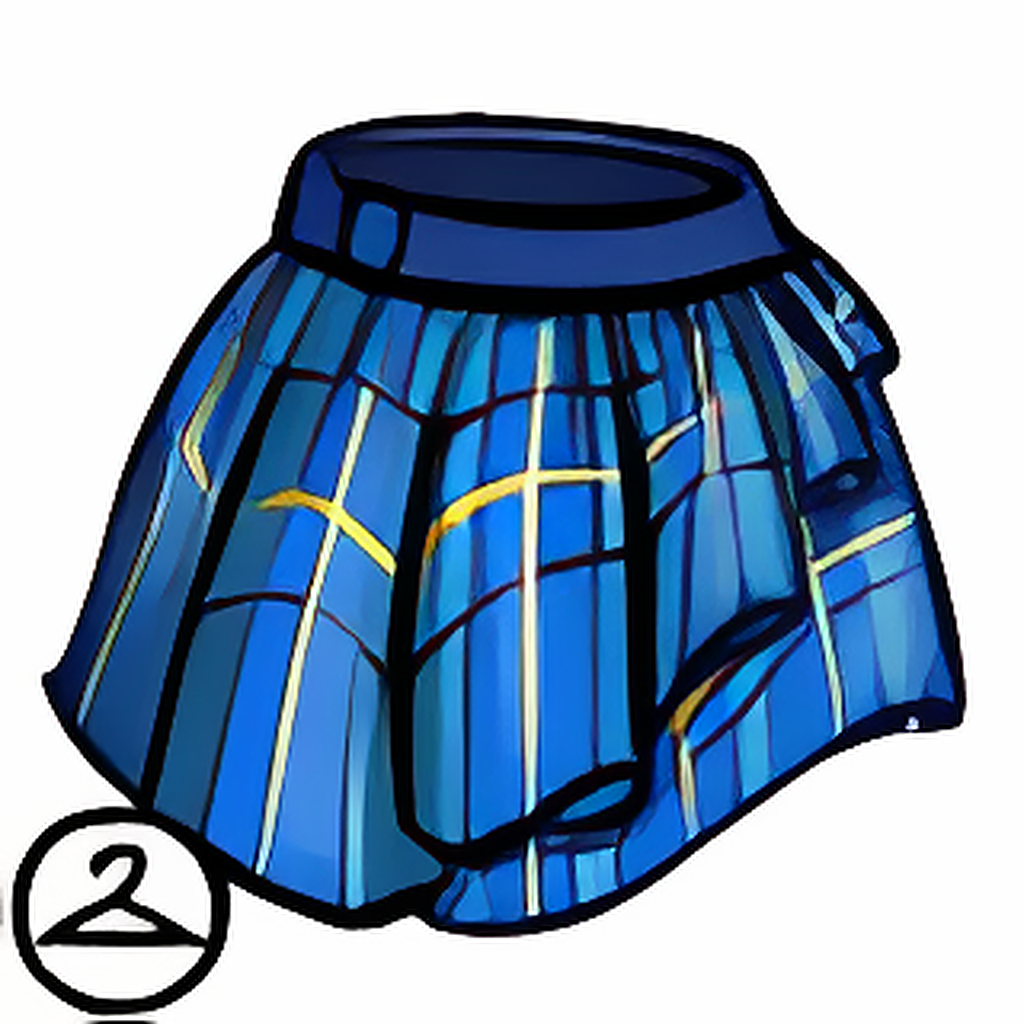 Pretty Blue Plaid Skirt