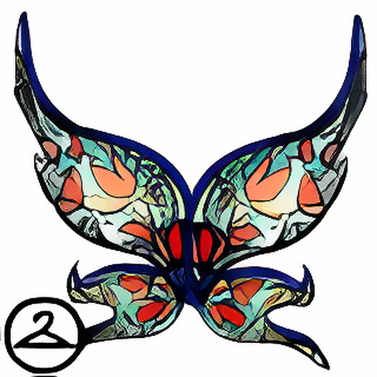 Stained Glass Flower Wings