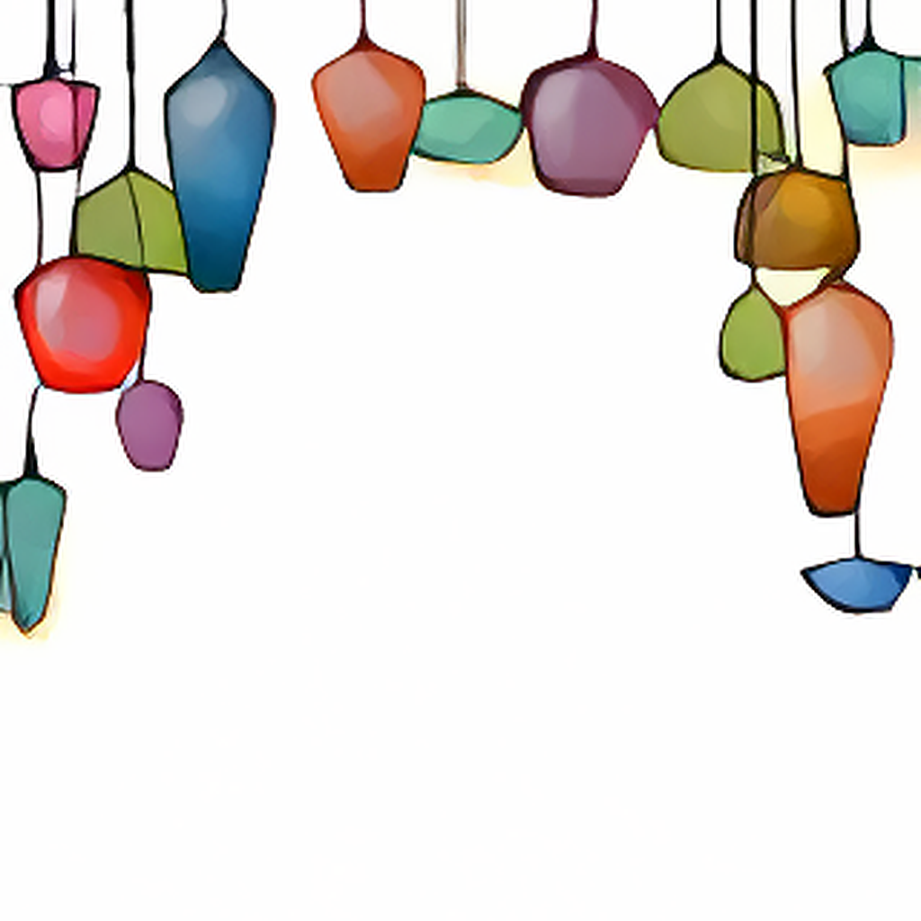 Jewel Toned Glass Lights