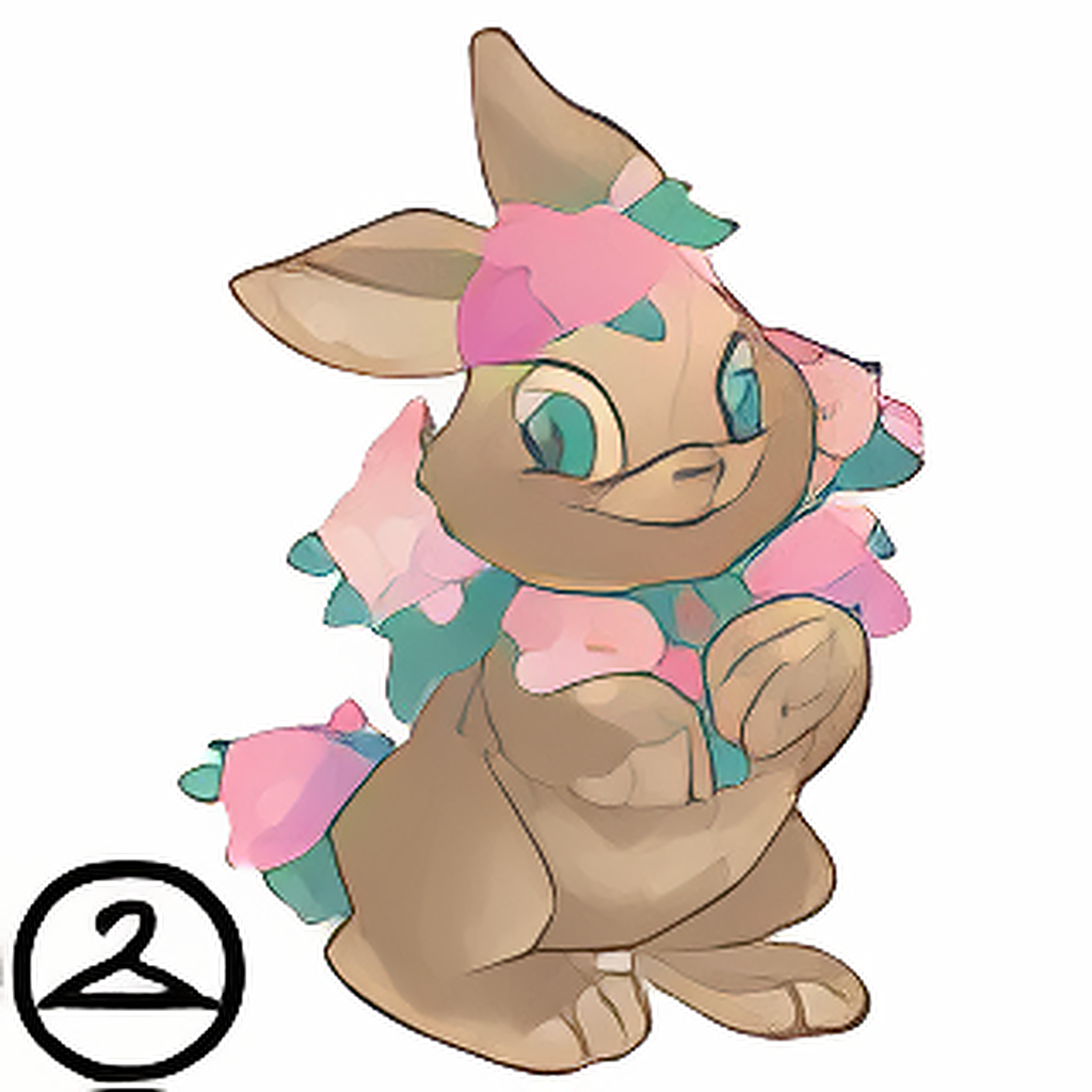 Prismatic Peony: Blooming Woodland Cybunny