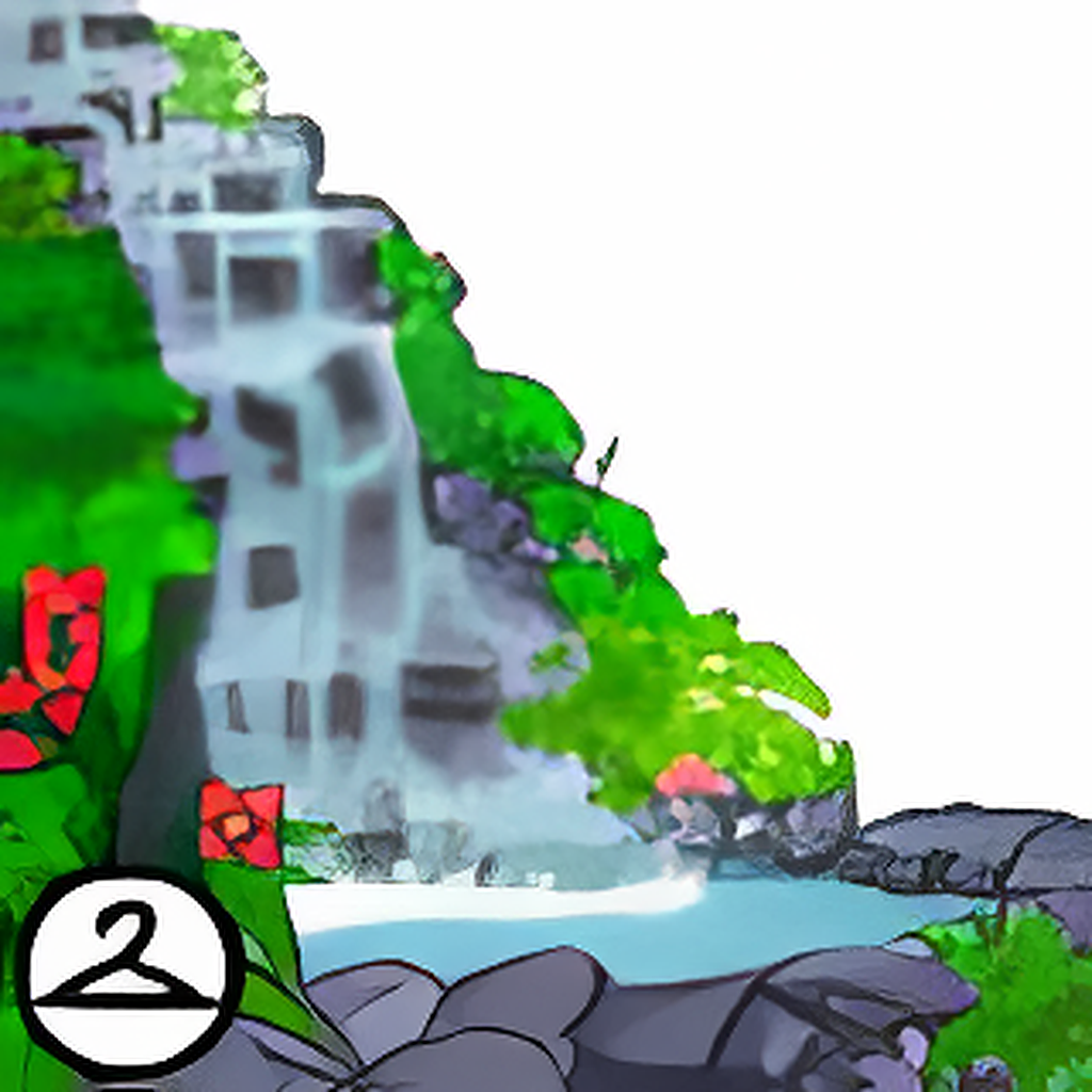 Stone Stairway Waterfall