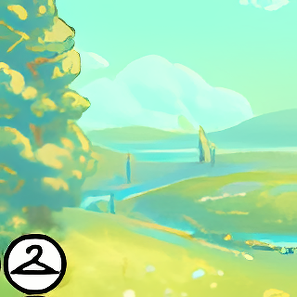 MME33-S1: Painterly Sunrise Mythical Meadow Background
