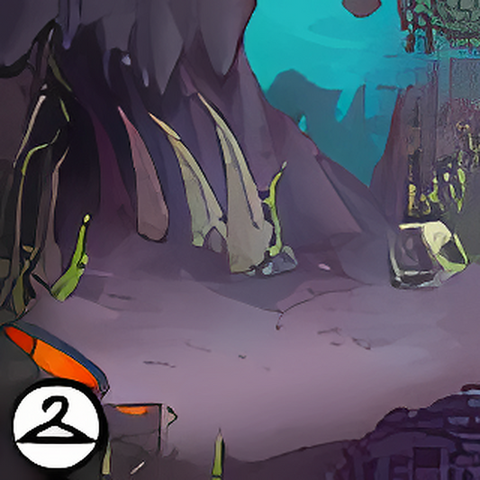 Eerie Underwater Grotto Background