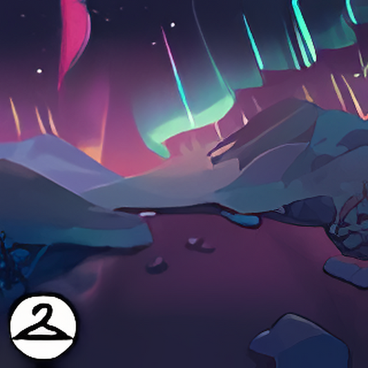 Arctic Northern Lights Landscape Background