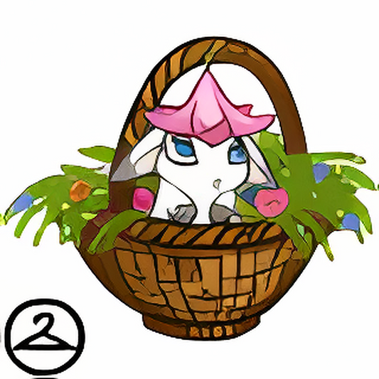 Snowbunny in a Basket