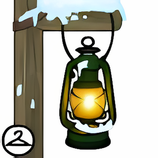 Rustic Snowy Lamp Post