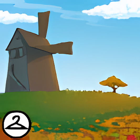 Autumn Windmill Background