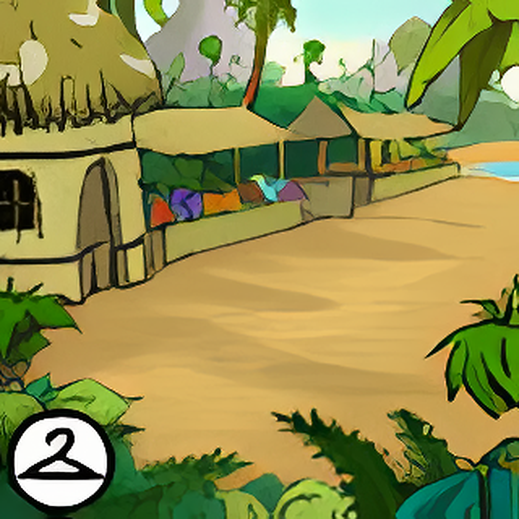 Mystery Island Marketplace Background