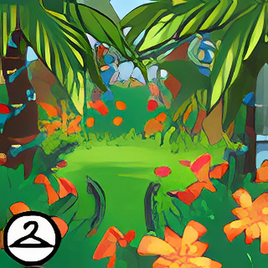 Among Tropical Flowers Background