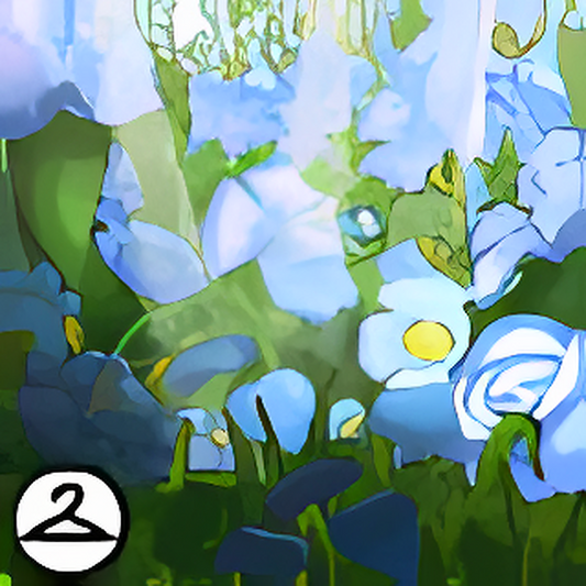 Dyeworks Blue: Among Flowers Background