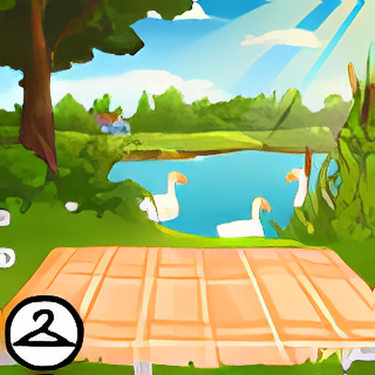 Picnic by the Pond Background
