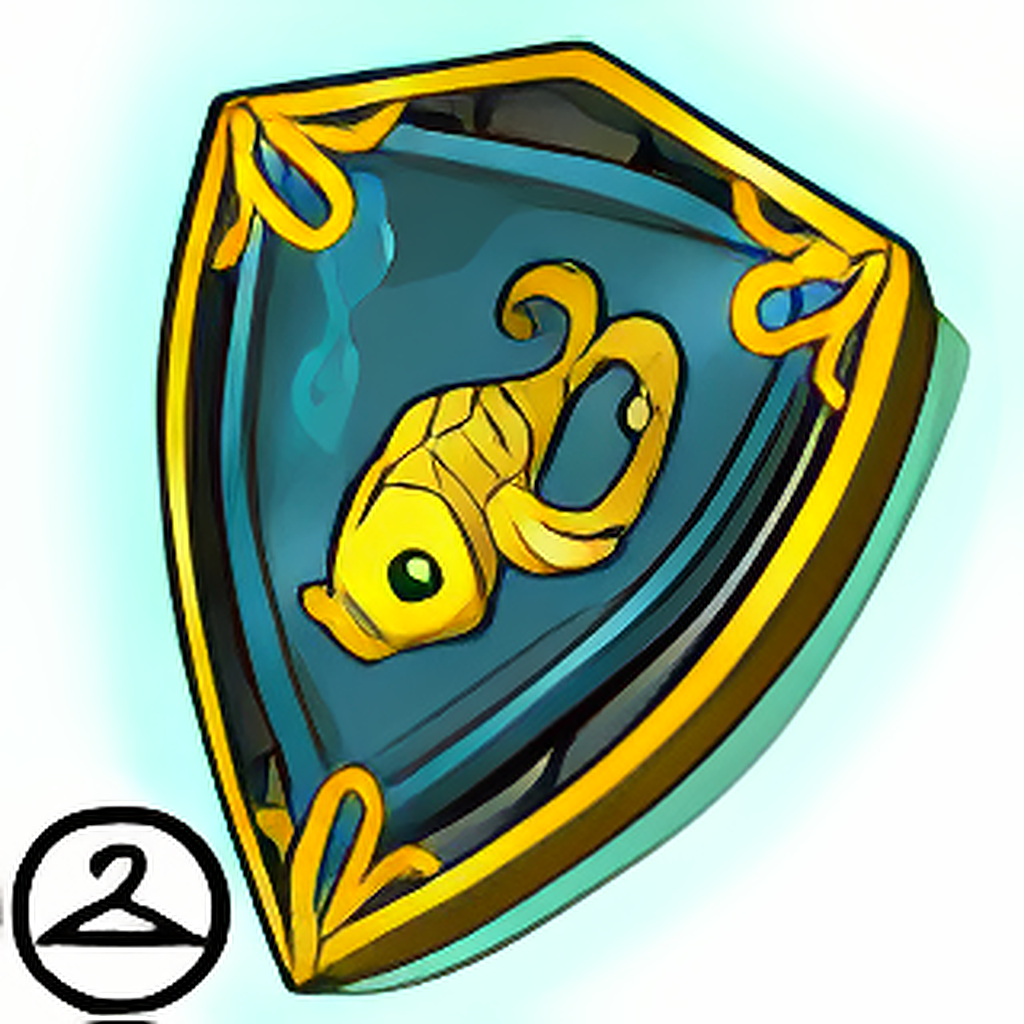 MME2-B1: Gold and Maractite Fish Shield