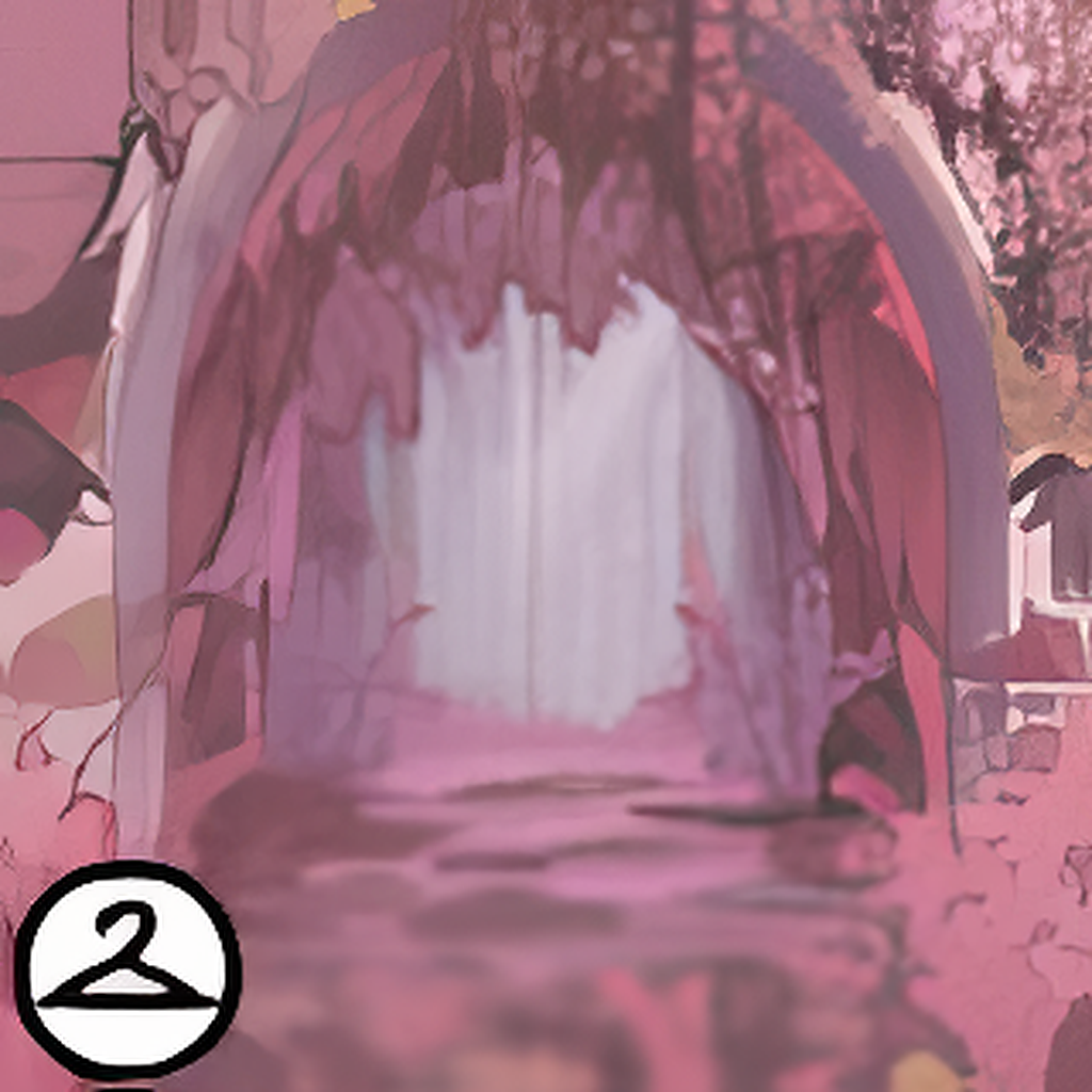 Dyeworks Pink: Mystical Forest Entryway Background