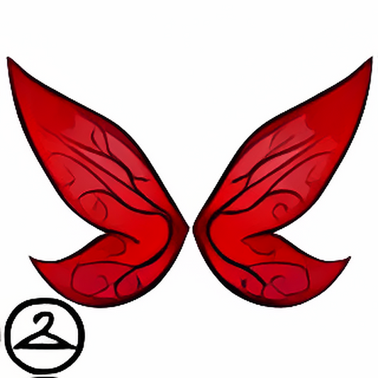 Brilliant Red Faerie Wings
