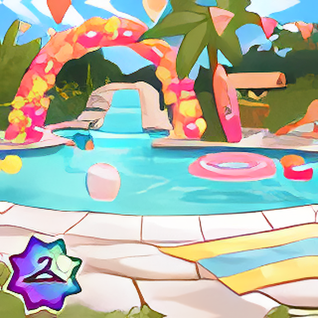 By the Poolside Background