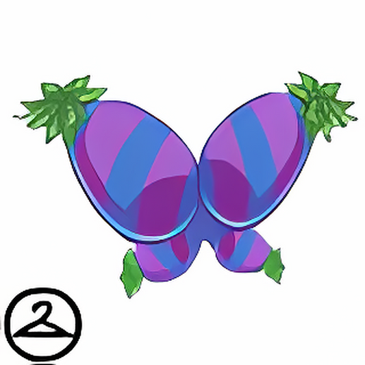 Dyeworks Purple: Striped Painted Negg Wings