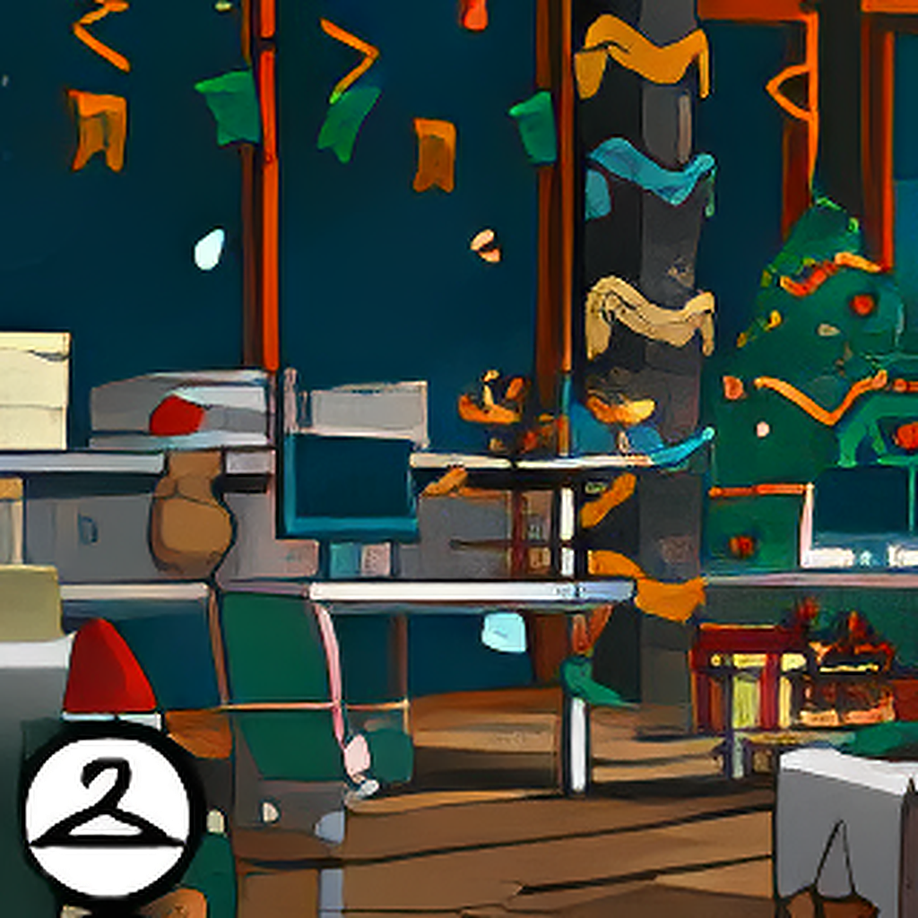 New Years at the Neopian Times Office Background