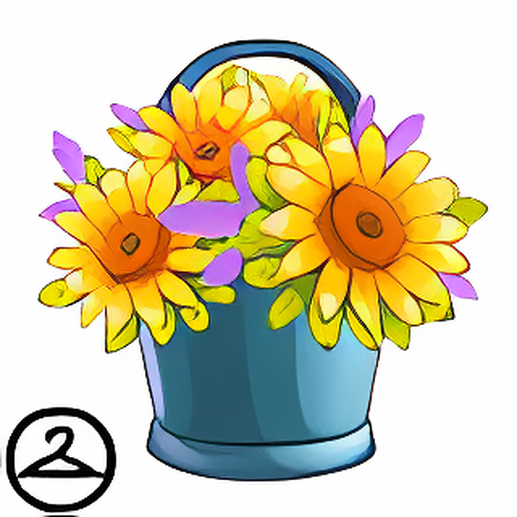 Kau Bucket of Flowers Accessory