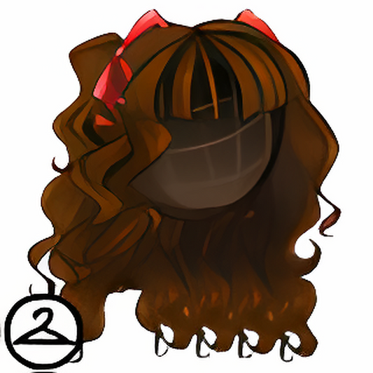 Dyeworks Brown: Cute Pink Wig with Ribbons