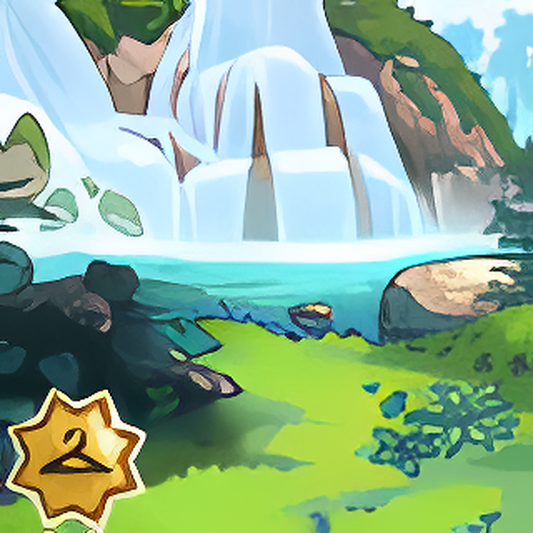 Summer Day at the Waterfall Background
