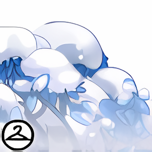 Dyeworks Blue: Snow Covered Flowers Foreground