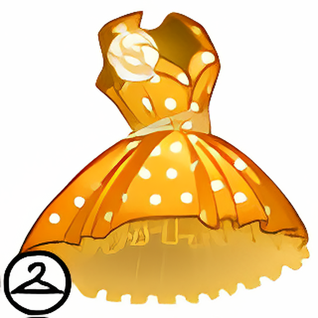 Dyeworks Yellow: Blue Polka Dot Dress