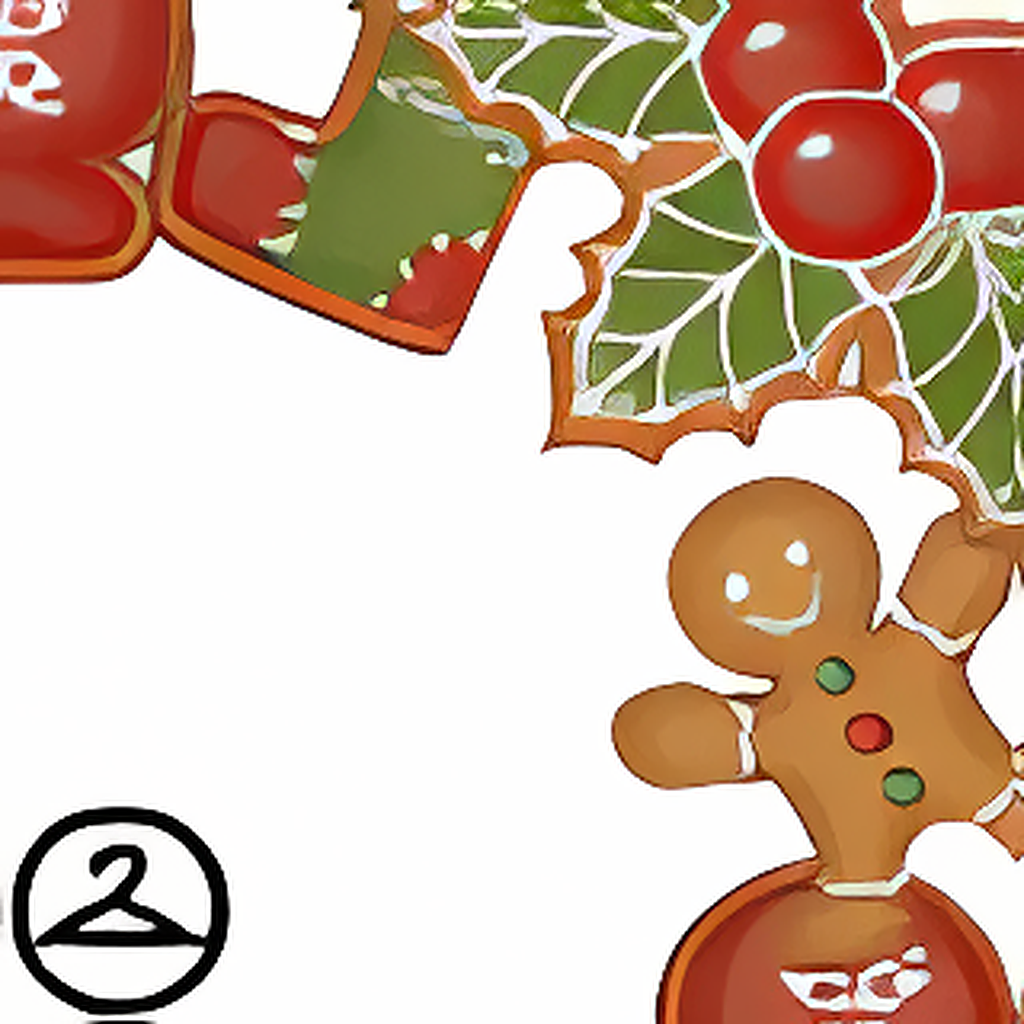 Decorated Gingerbread Cookie Frame