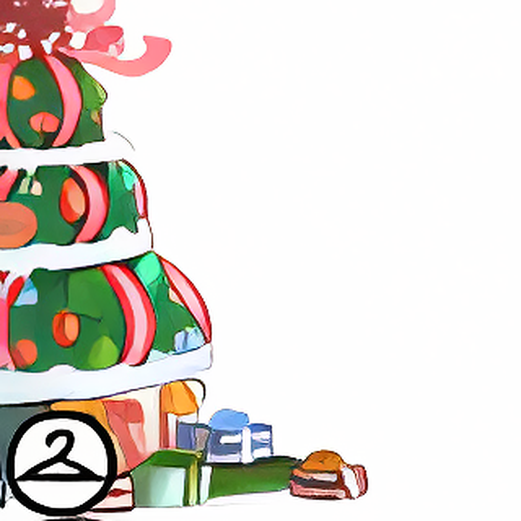 Striped Christmas Side Tree