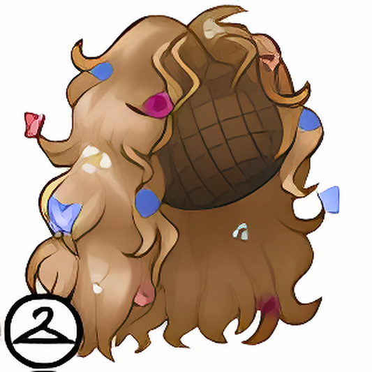 Curly Butterfly and Wildflower Wig