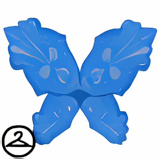 Dyeworks Blue: Delicate White Lace Wings