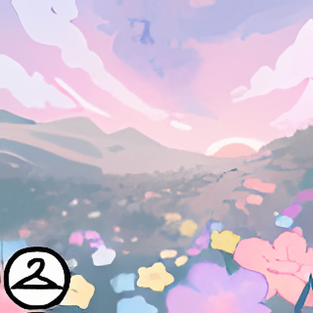 Dyeworks Pastel Rainbow: Ethereal Flower Field Background