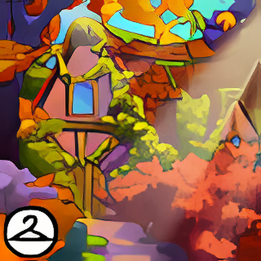 Cottage In the Woods Background