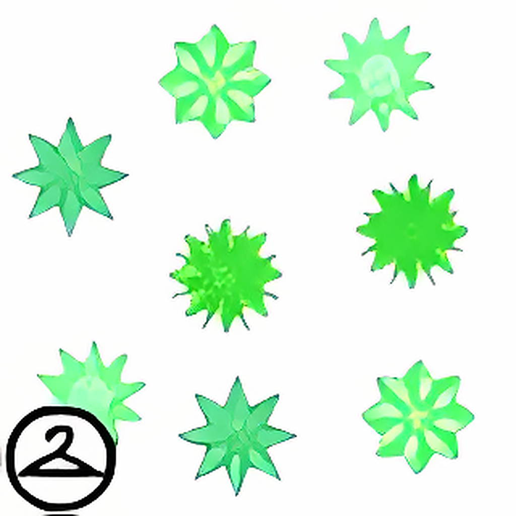 Green Stars Shower