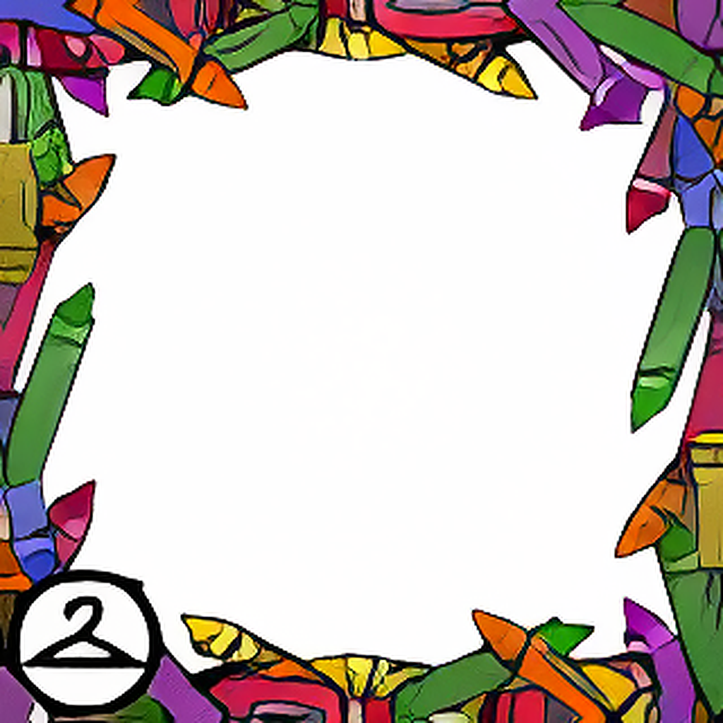Colourful Crayon Frame