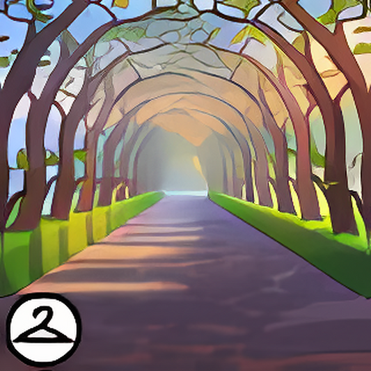 Ominous Tunnel of Trees Background