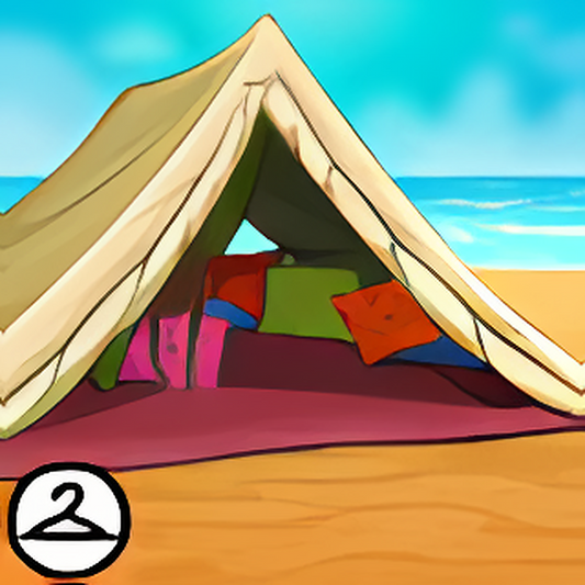 Camping on the Beach Background