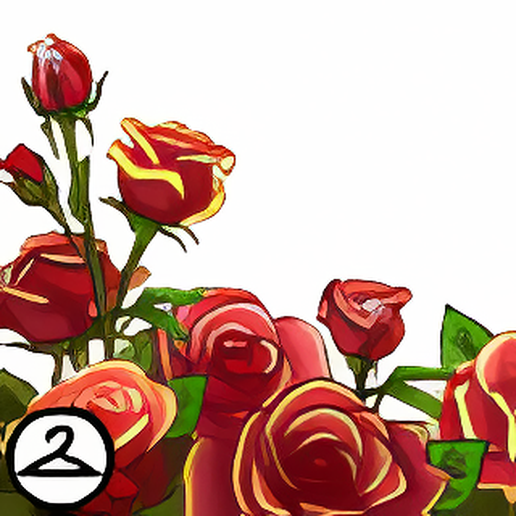 Gold Trimmed Roses Foreground