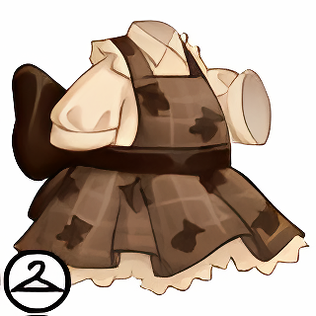 Dyeworks Brown: Teddy-Printed Dress