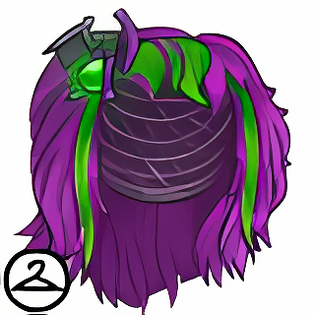 Poisonous Purple and Green Wig