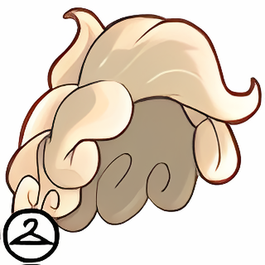 Curly White Wig