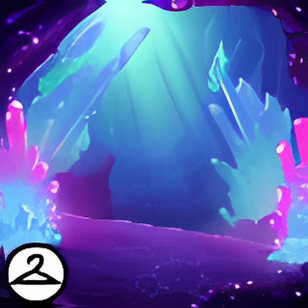 Bioluminescent Ocean Cavern Background