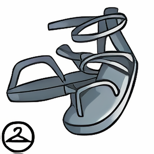 Silver Strappy Sandals