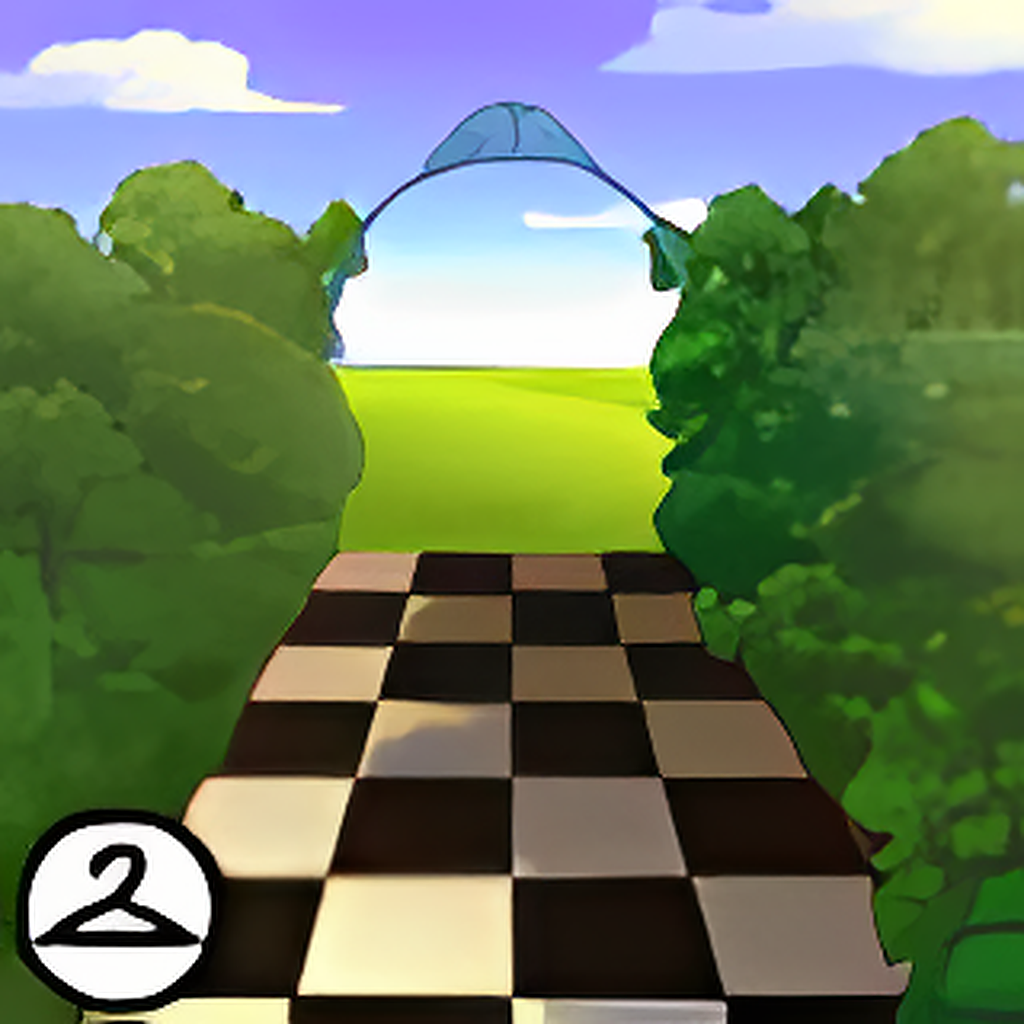 Checkered Pathway Background