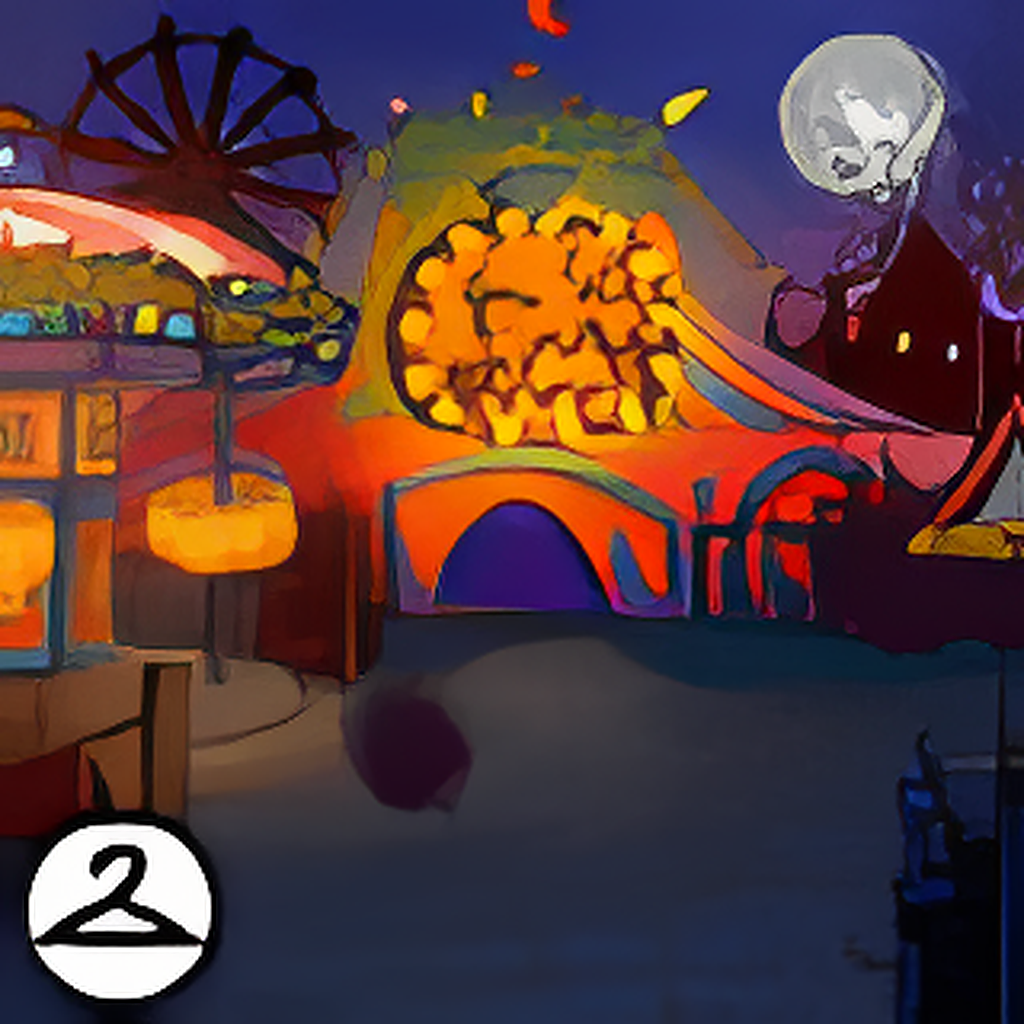 Haunted Theme Park Background