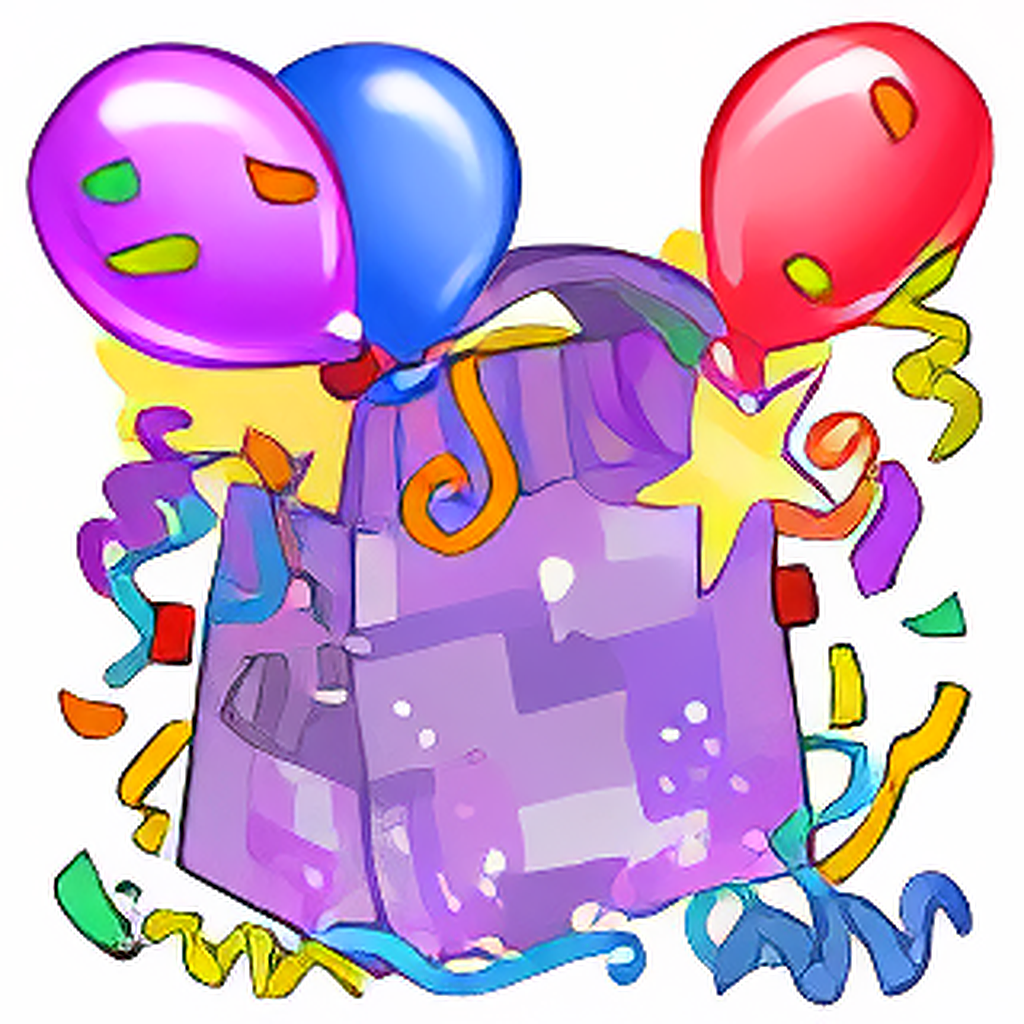 Purple Festive Balloons Goodie Bag