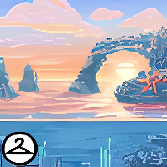 Dyeworks Orange: Dusk in the Water Background