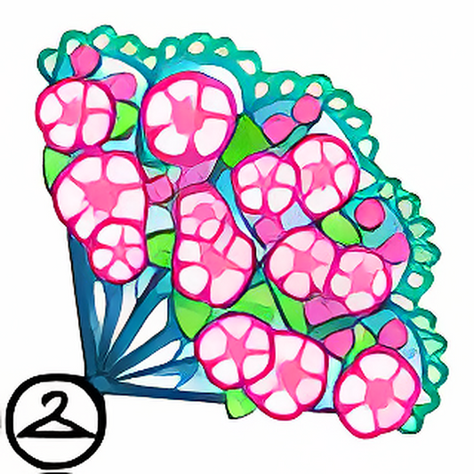 Sparkling Flower Fan