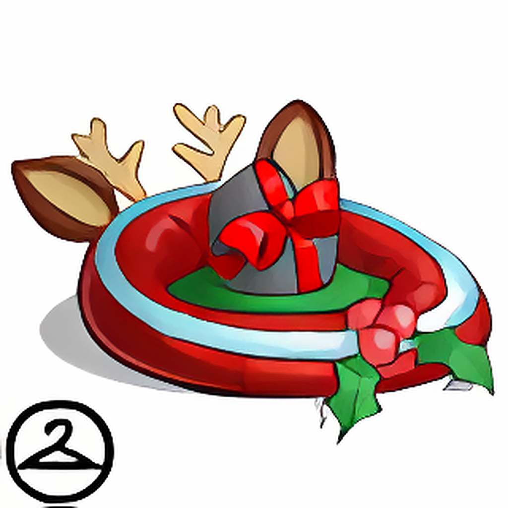 Christmas Rock in a Pet Bed